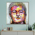 Buddha in Paradise 100% Hand Painted Wall Painting (With Outer Floater Frame)
